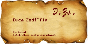 Duca Zsófia névjegykártya