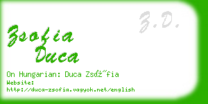 zsofia duca business card